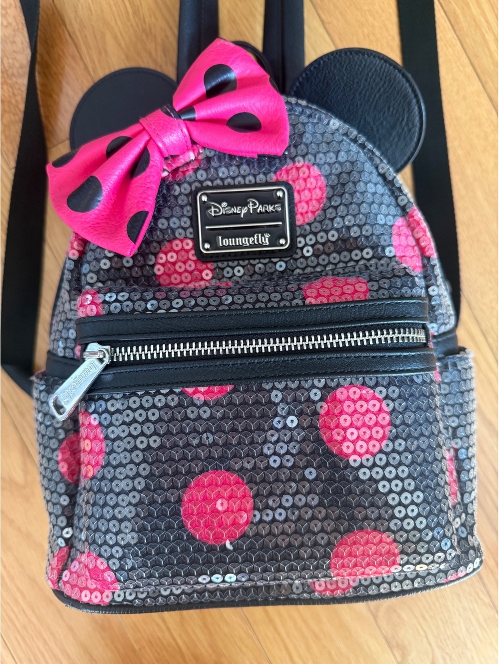 Loungefly Disney Parks Minnie Mouse Sequin Mini Backpack